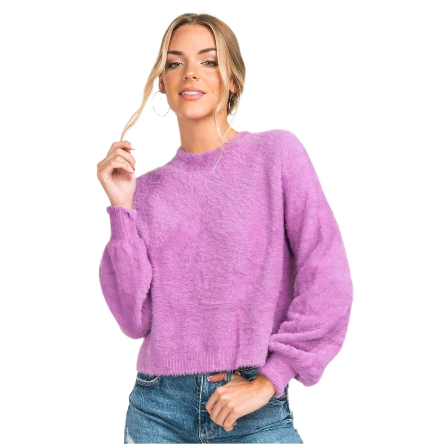 Southern Shirt Women's Cropped Feather Knit Sweater - Image 5
