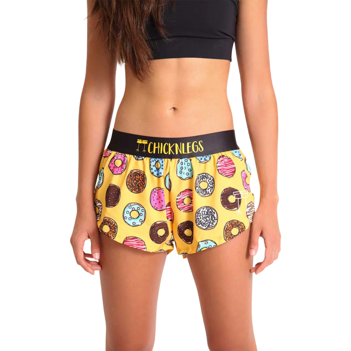 ChicknLegs Women's Salty Donuts Split Shorts 1.5" - Image 2