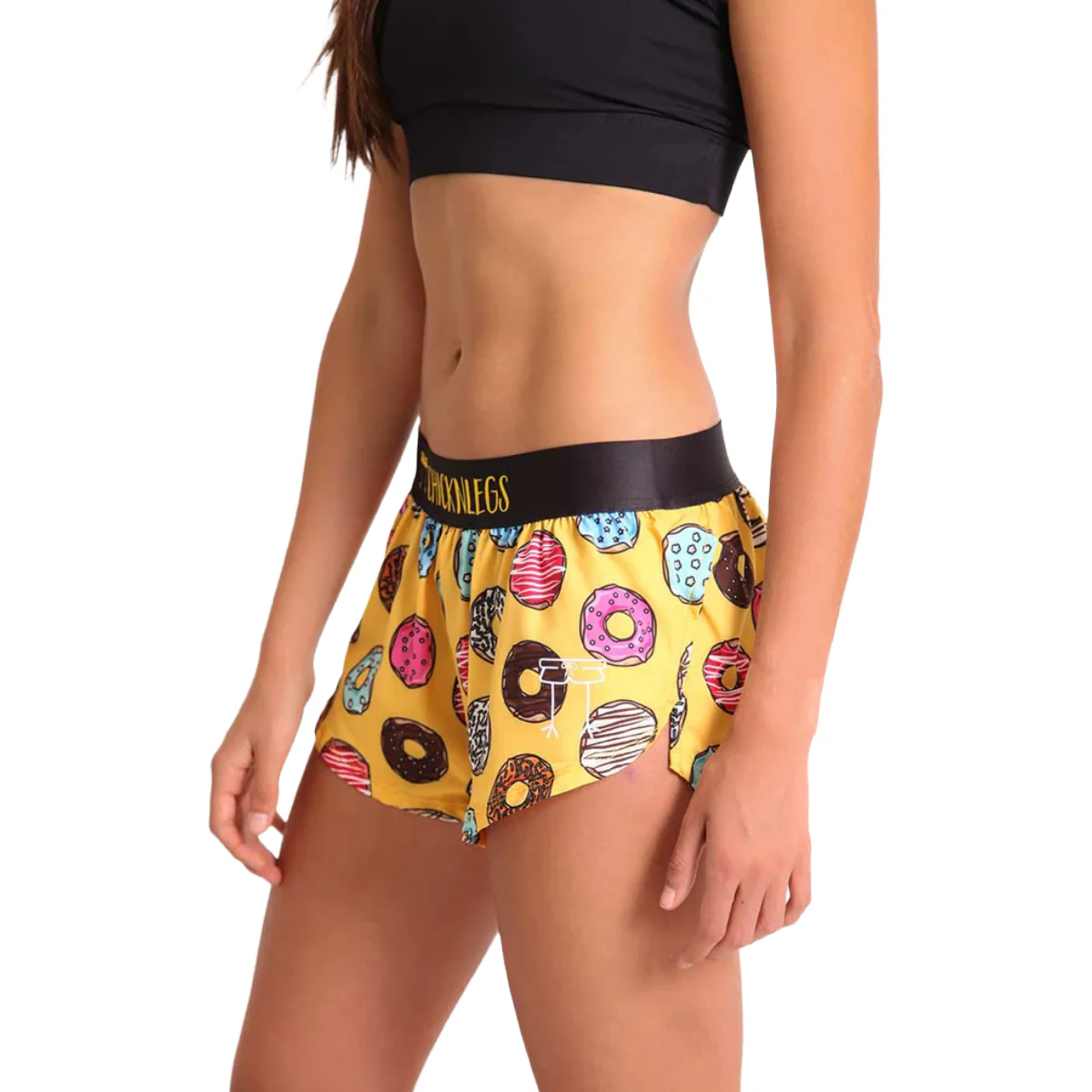 ChicknLegs Women's Salty Donuts Split Shorts 1.5" - Image 4