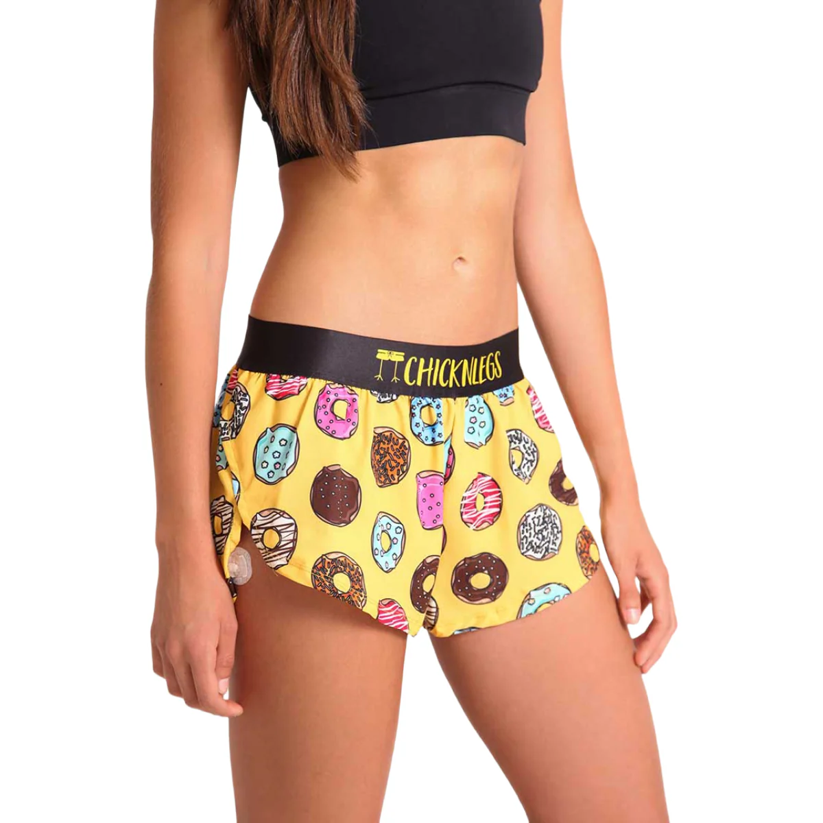 ChicknLegs Women's Salty Donuts Split Shorts 1.5" - Image 5
