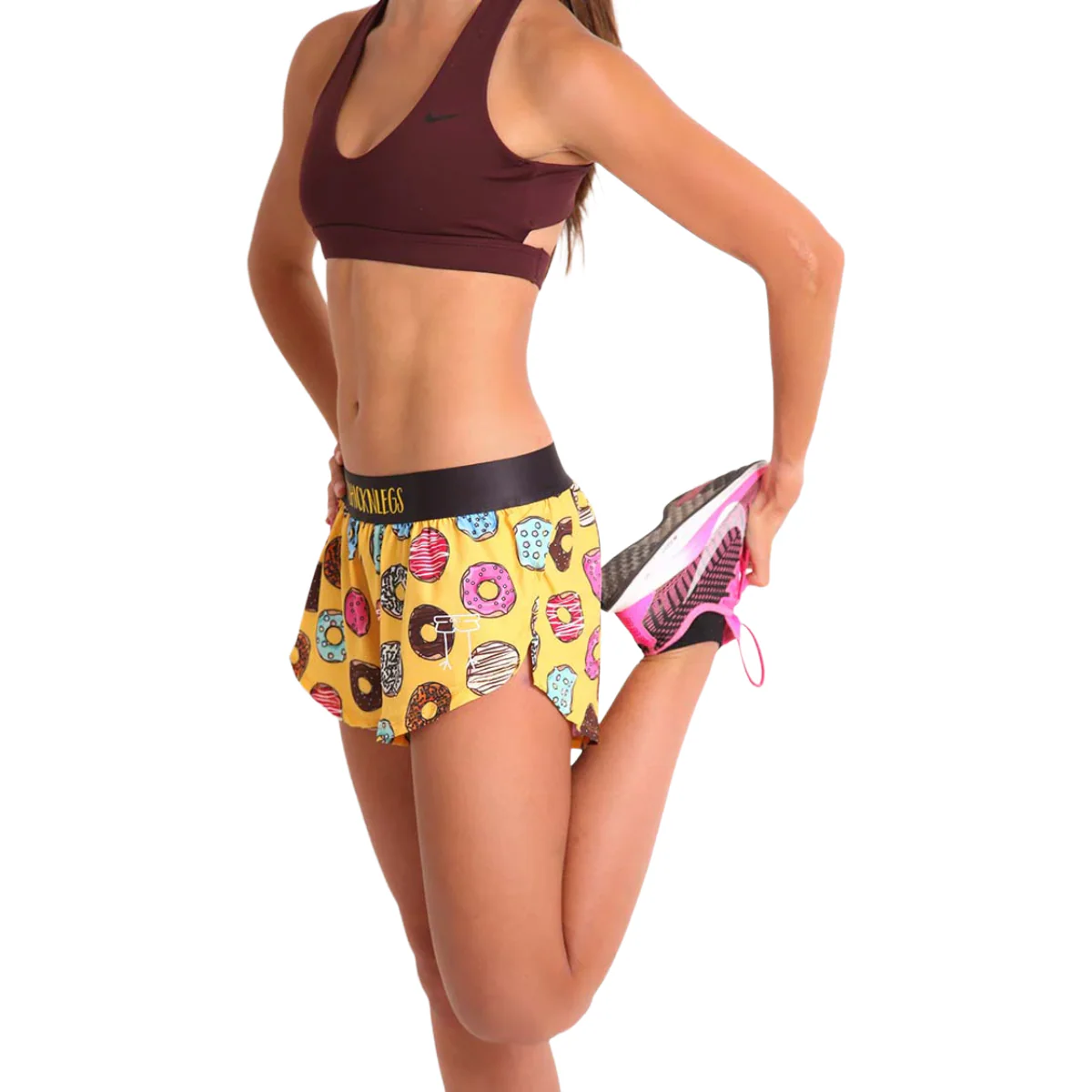 ChicknLegs Women's Salty Donuts Split Shorts 1.5" - Image 6