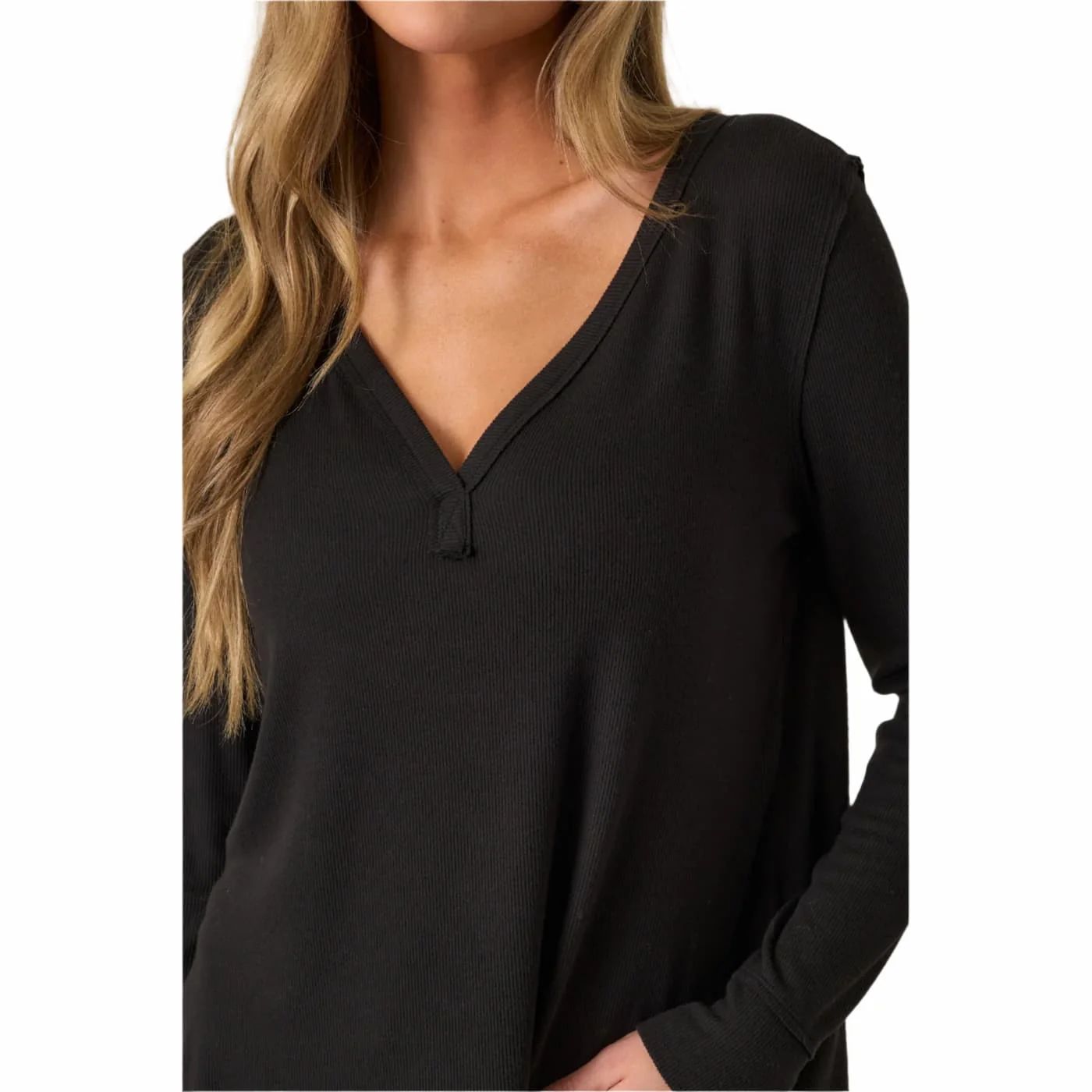 Z Supply Elton Rib Long Sleeve Top - Image 3
