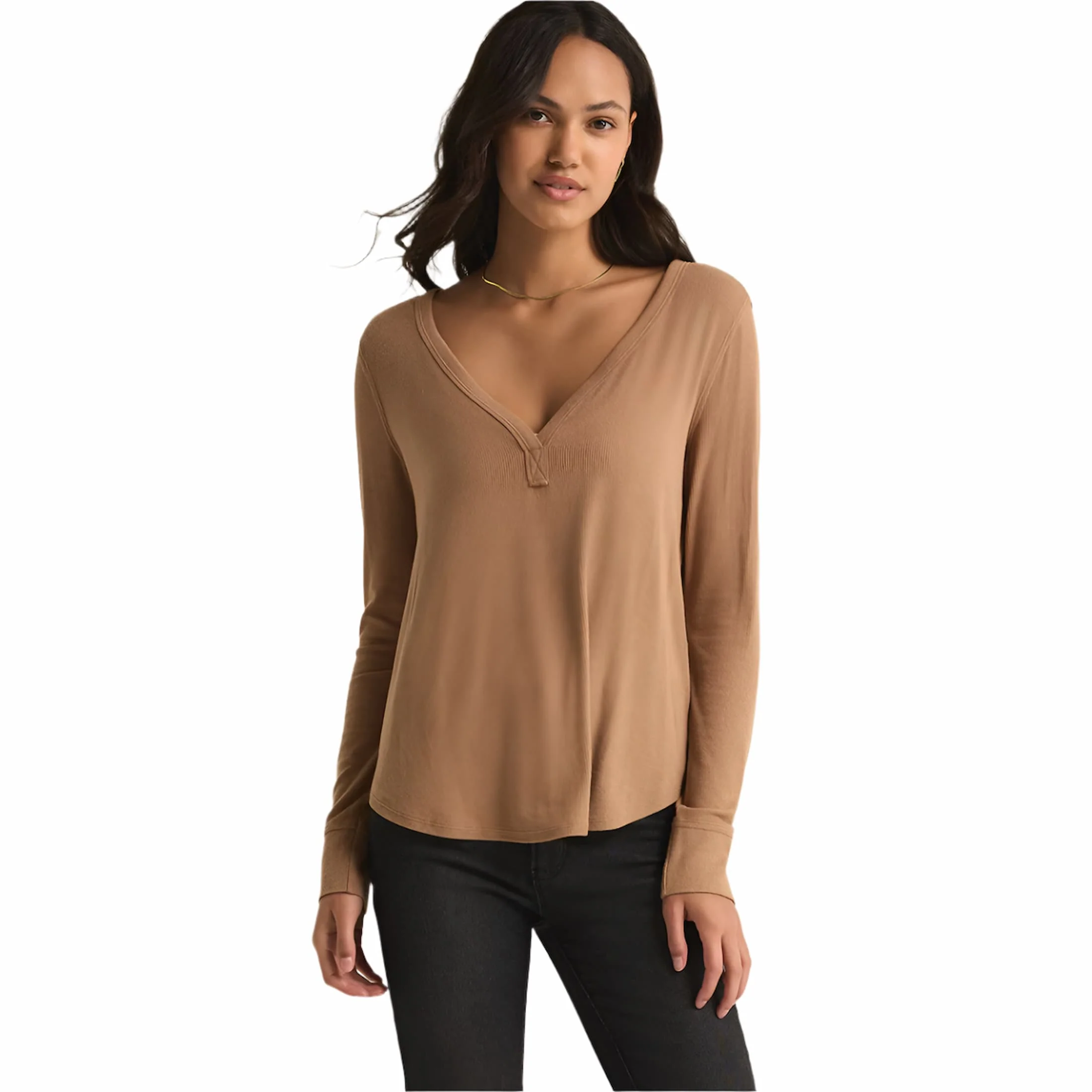 Z Supply Elton Rib Long Sleeve Top - Image 4
