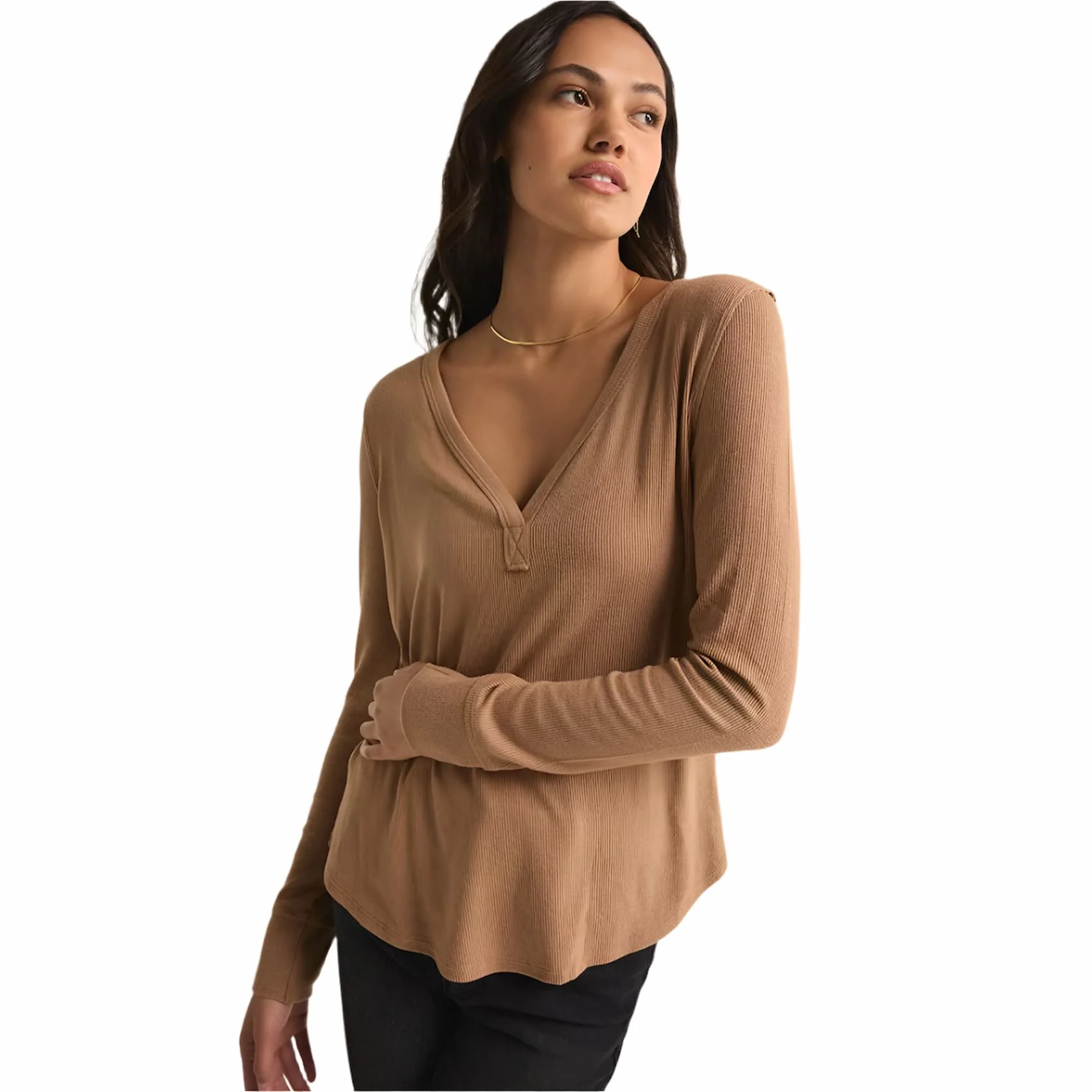 Z Supply Elton Rib Long Sleeve Top - Image 6