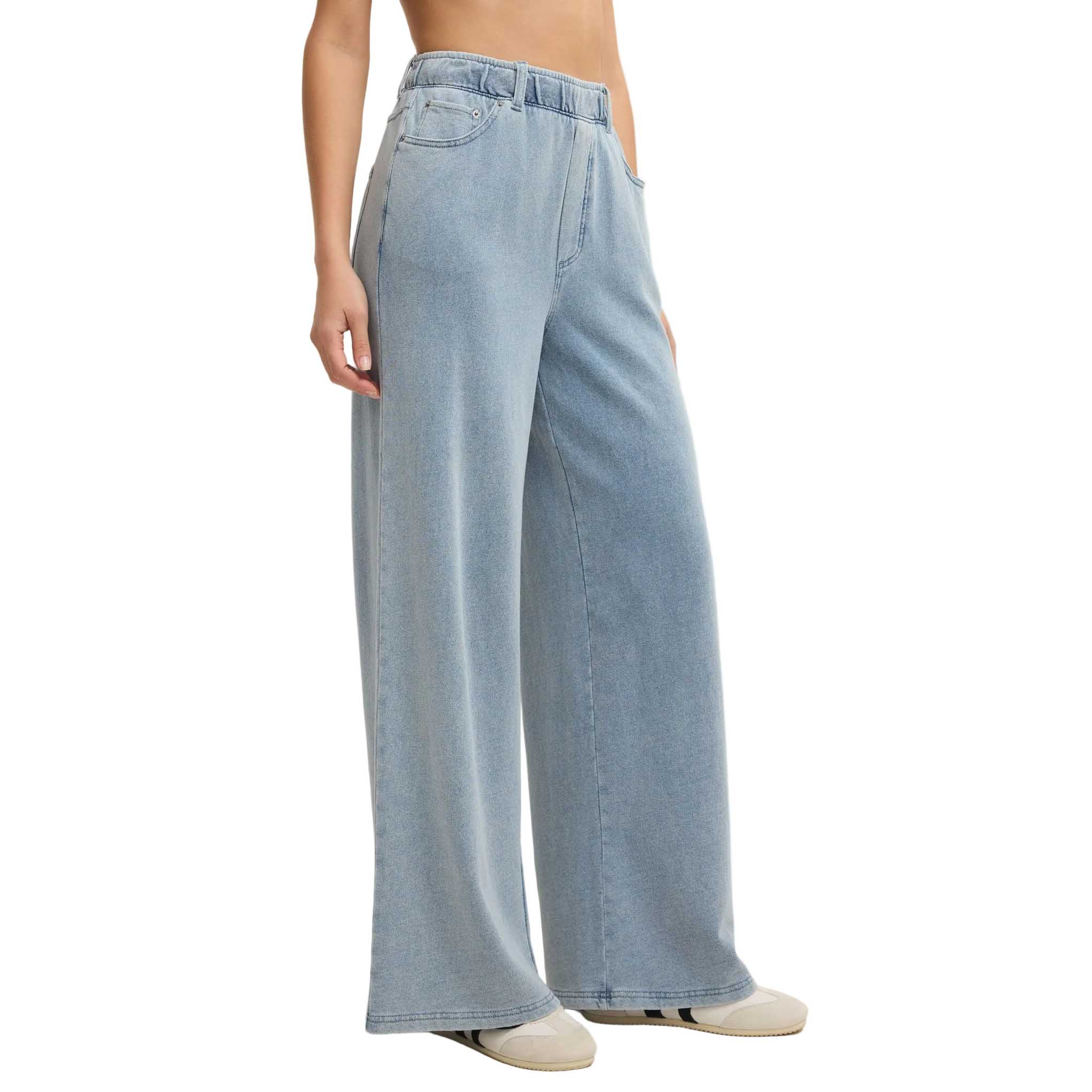 Z Supply Women's Entourage Knit Denim Pants - Image 2