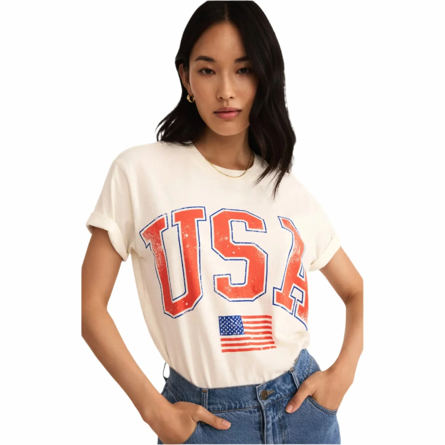Z Supply Women's Flag Boyfriend Tee - Image 3