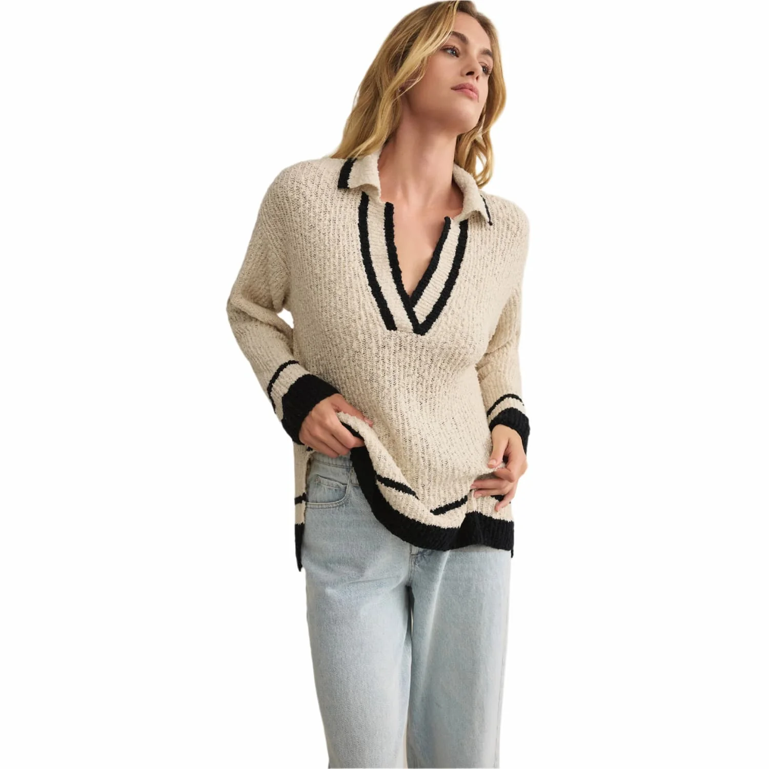 Z Supply Women's Hammond Polo Sweater - Image 3