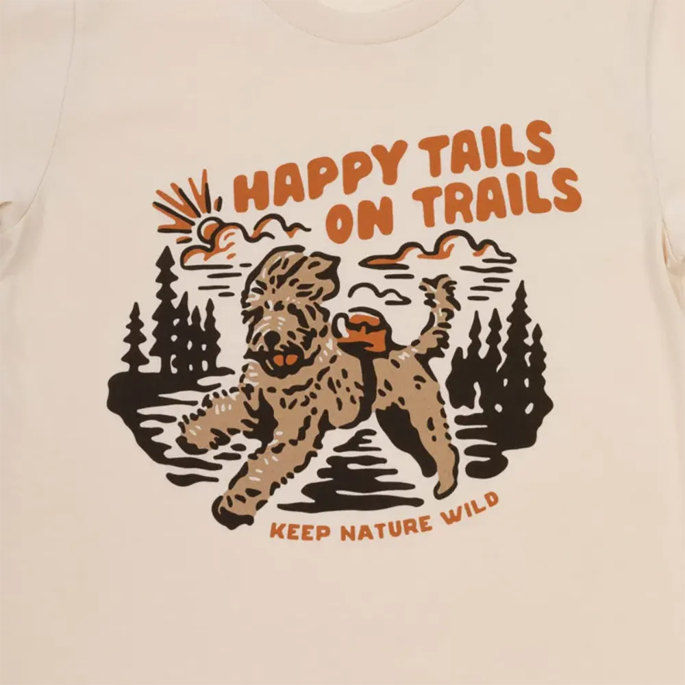 Keep Nature Wild Women's Happy Tails on Trails Short Sleeve T-Shirt - Image 3