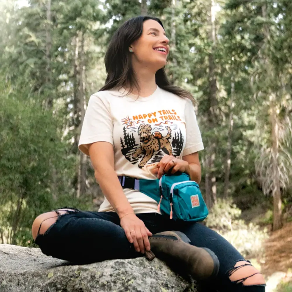 Keep Nature Wild Women's Happy Tails on Trails Short Sleeve T-Shirt - Image 5