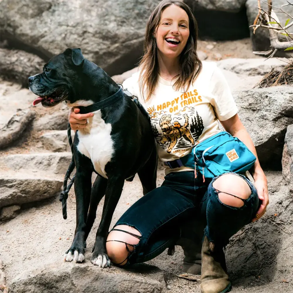 Keep Nature Wild Women's Happy Tails on Trails Short Sleeve T-Shirt - Image 6