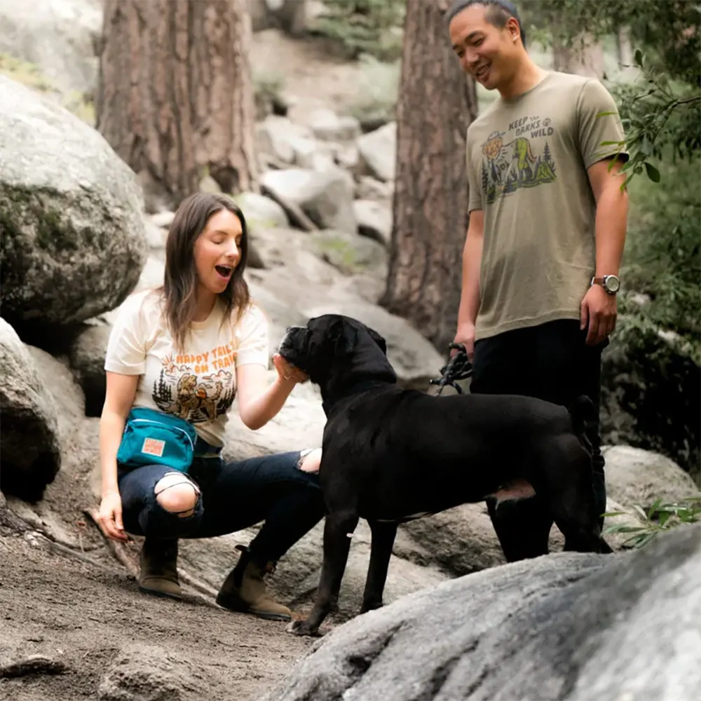 Keep Nature Wild Women's Happy Tails on Trails Short Sleeve T-Shirt - Image 7