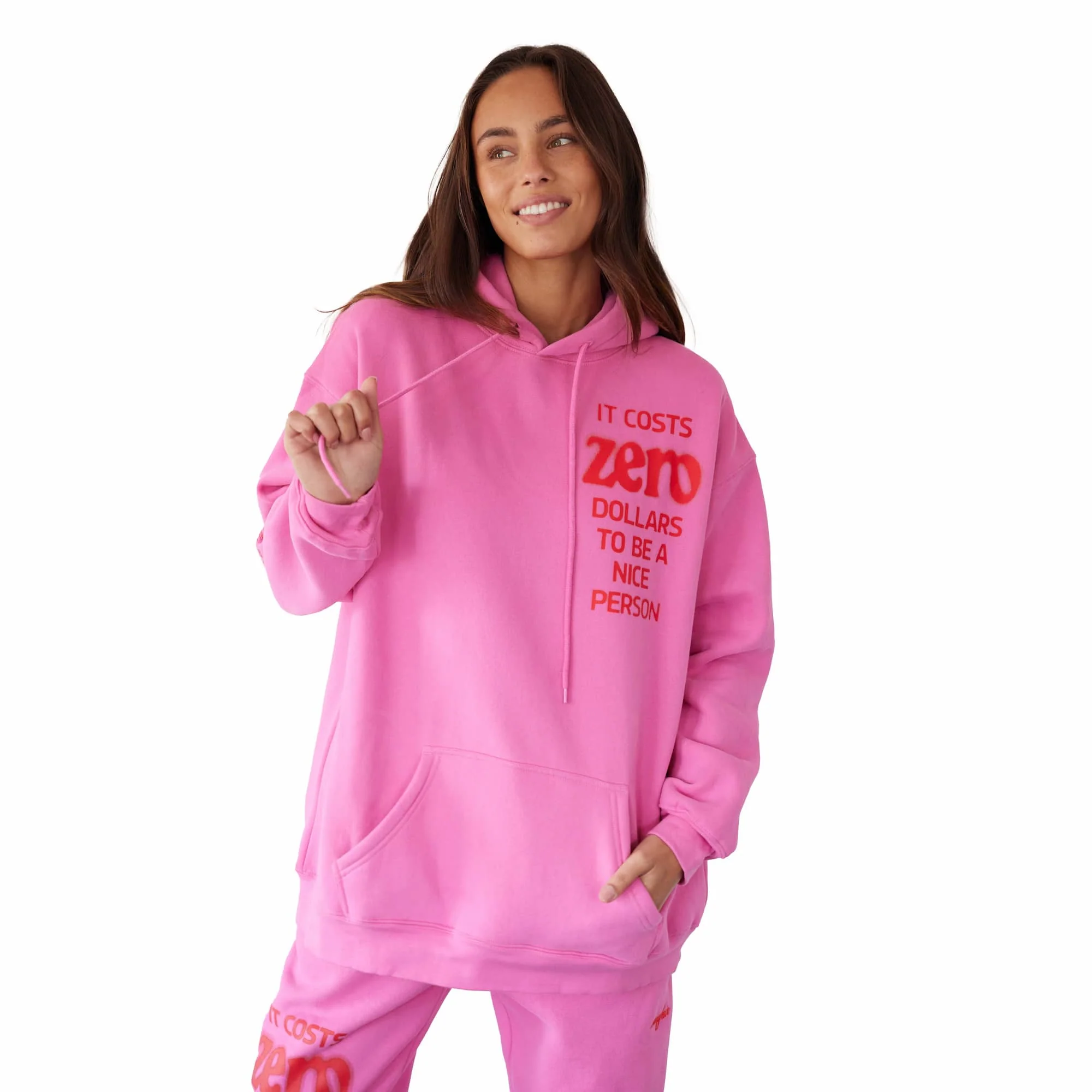 The Mayfair Group Women's It Costs $0 To Be A Nice Person Hoodie - Image 2