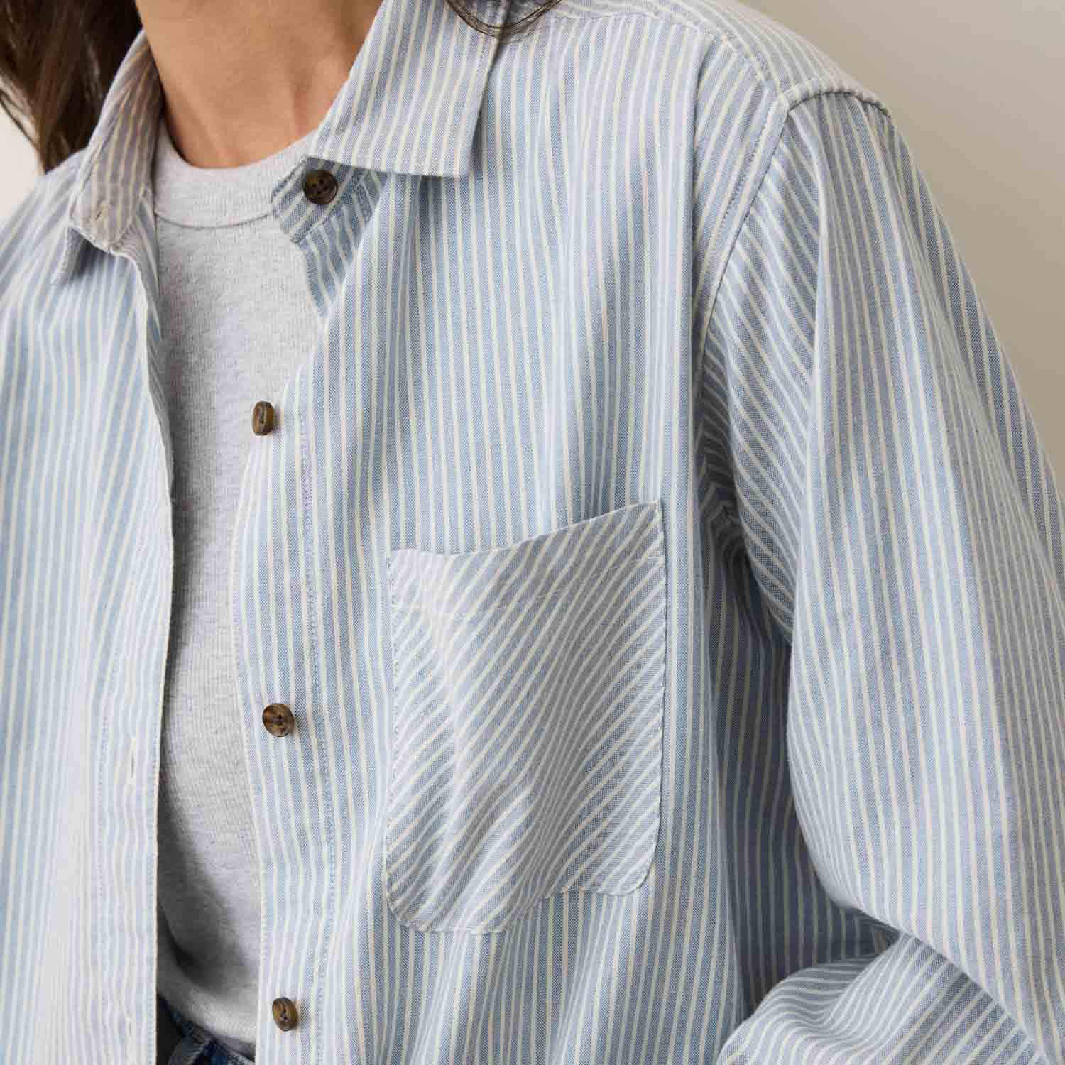 Marine Layer Women's Jane Relaxed Long Sleeve Shirt - Image 4