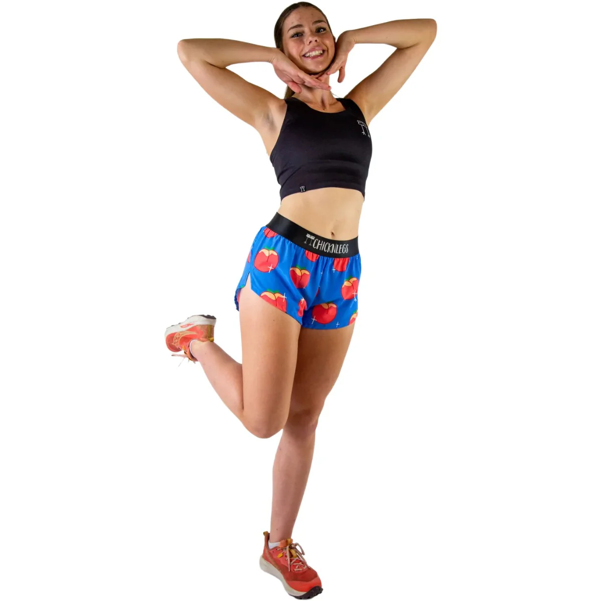 ChicknLegs Women's Juicy Peach Split Shorts 1.5" - Image 6