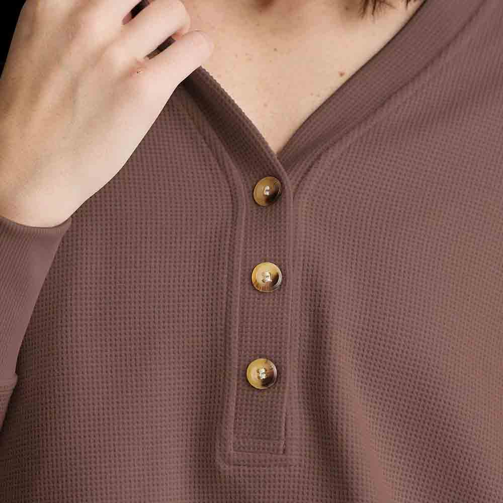 Free Fly Women's Long Sleeve Waffle Henley - Image 6