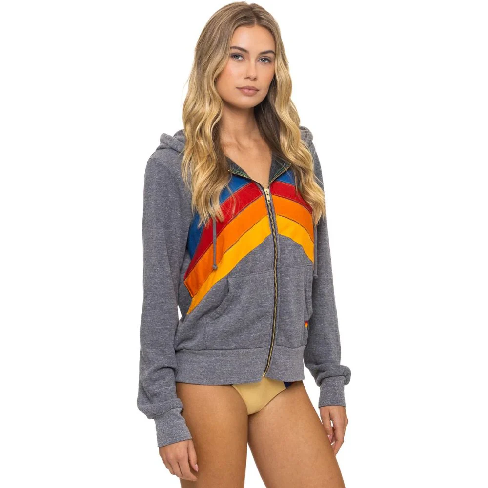 Aviator Nation Mountain Stitch Chevron 4 Zip Hoodie - Image 12
