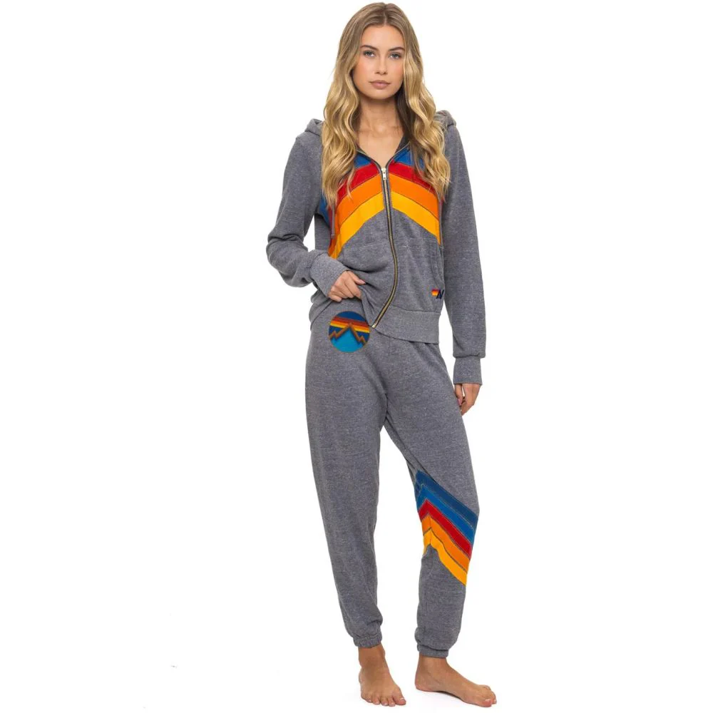 Aviator Nation Mountain Stitch Chevron 4 Zip Hoodie - Image 13