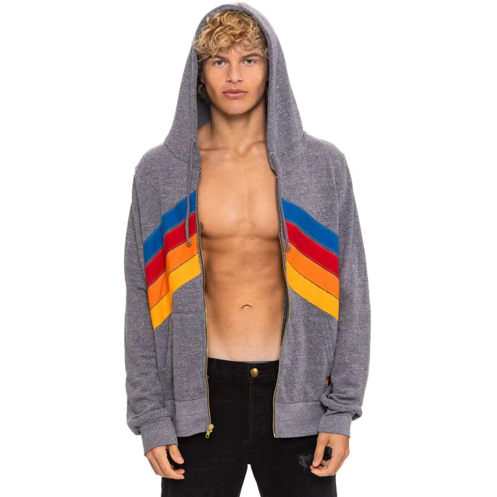 Aviator Nation Mountain Stitch Chevron 4 Zip Hoodie - Image 14