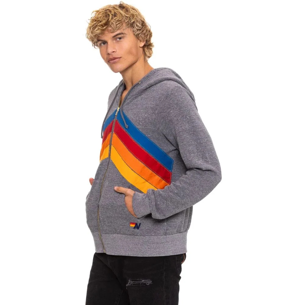 Aviator Nation Mountain Stitch Chevron 4 Zip Hoodie - Image 15