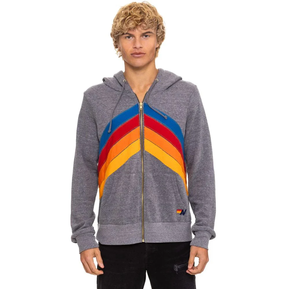 Aviator Nation Mountain Stitch Chevron 4 Zip Hoodie - Image 16