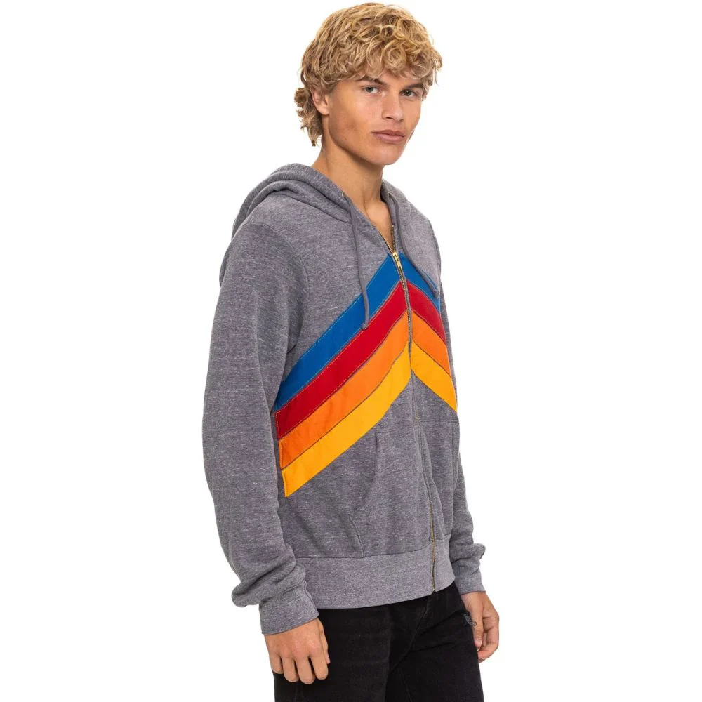 Aviator Nation Mountain Stitch Chevron 4 Zip Hoodie - Image 17