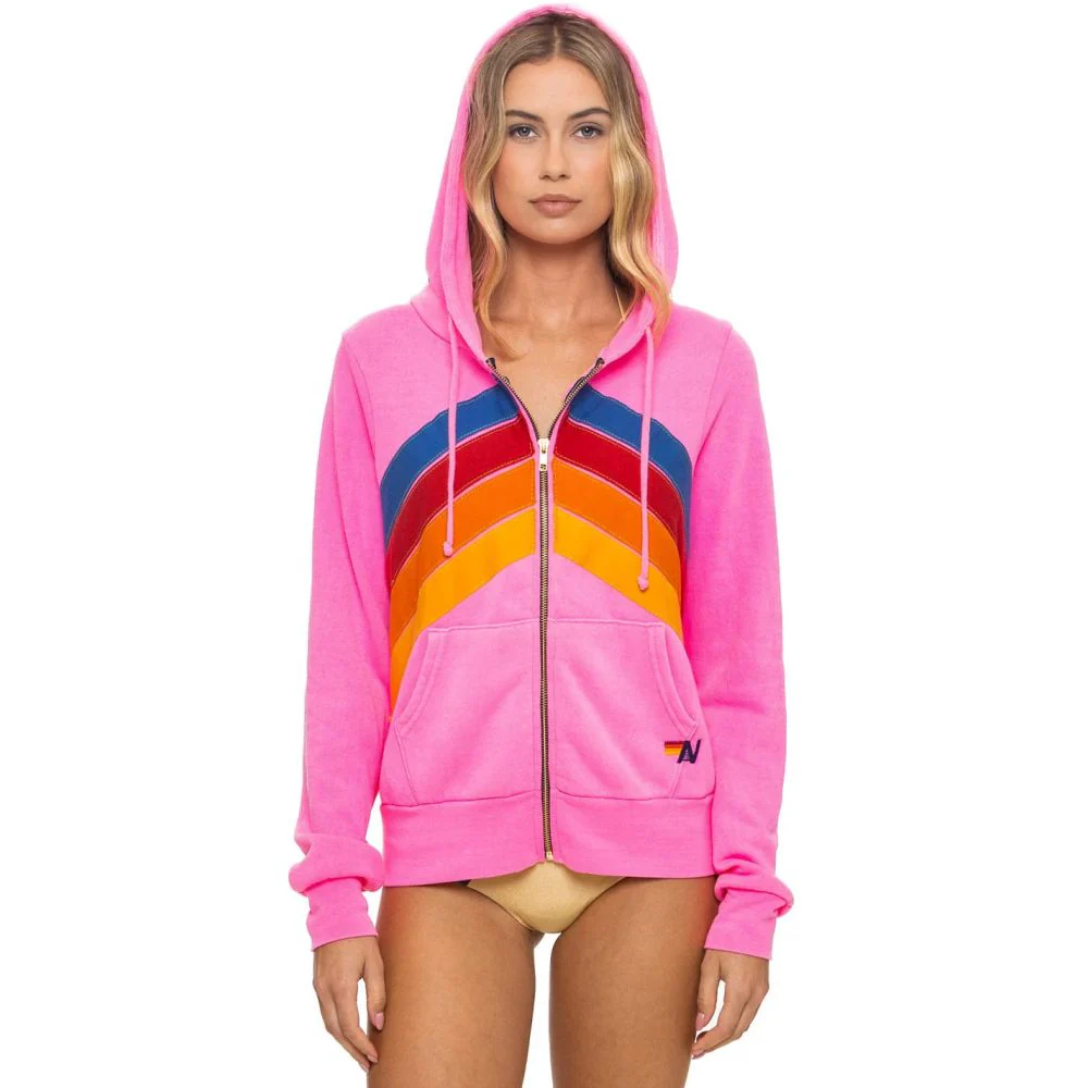 Aviator Nation Mountain Stitch Chevron 4 Zip Hoodie - Image 19
