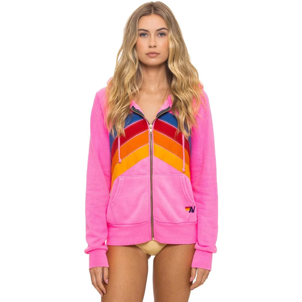 Aviator Nation Mountain Stitch Chevron 4 Zip Hoodie - Image 20
