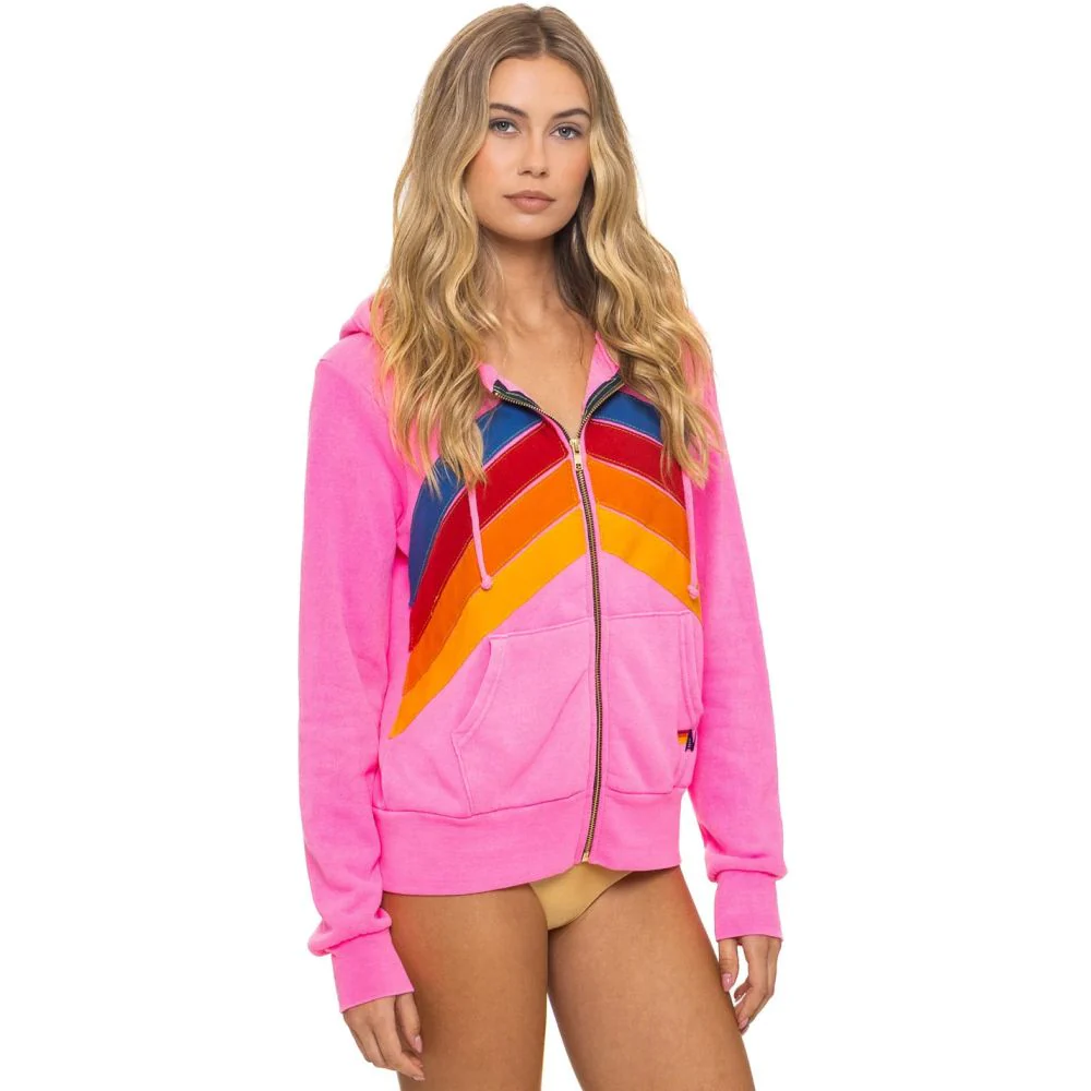 Aviator Nation Mountain Stitch Chevron 4 Zip Hoodie - Image 21