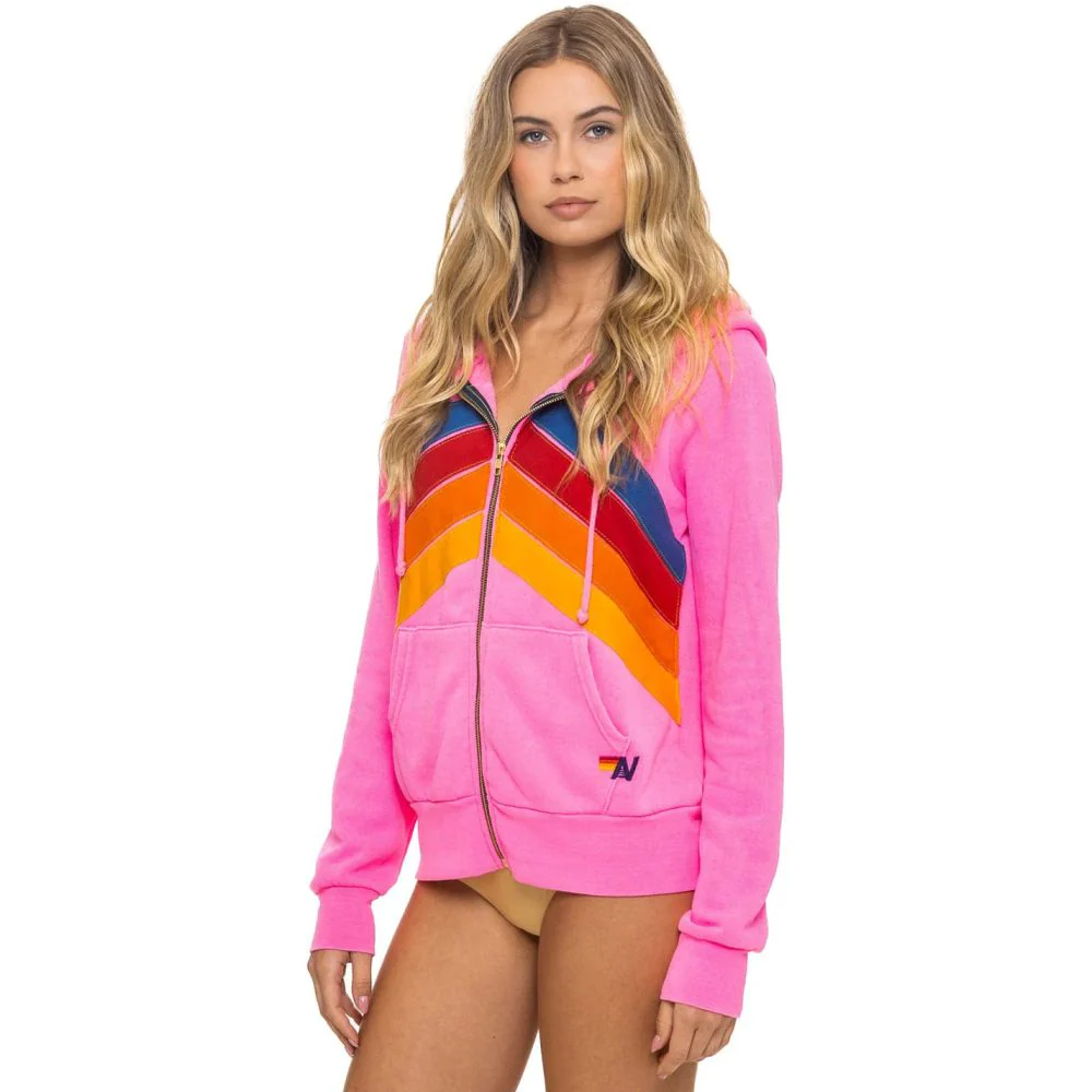Aviator Nation Mountain Stitch Chevron 4 Zip Hoodie - Image 22