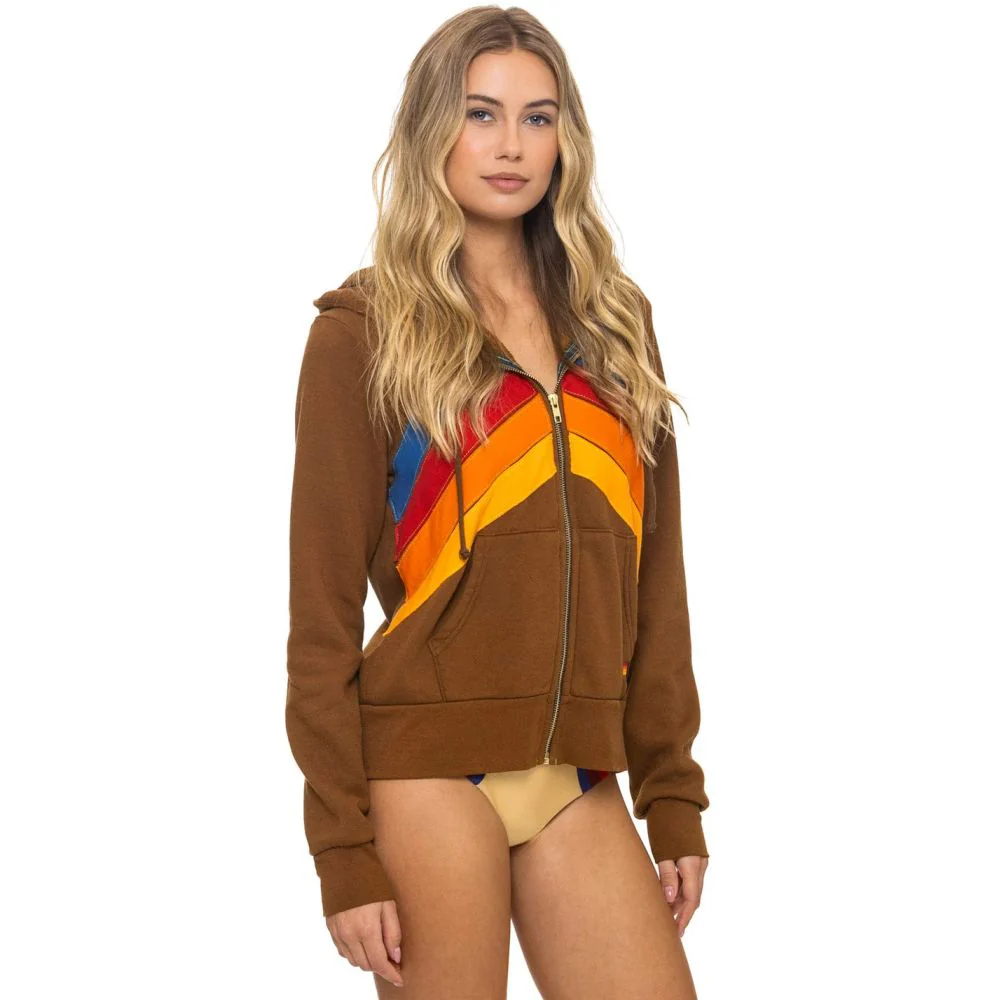 Aviator Nation Mountain Stitch Chevron 4 Zip Hoodie - Image 3