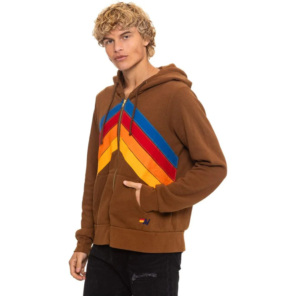 Aviator Nation Mountain Stitch Chevron 4 Zip Hoodie - Image 7
