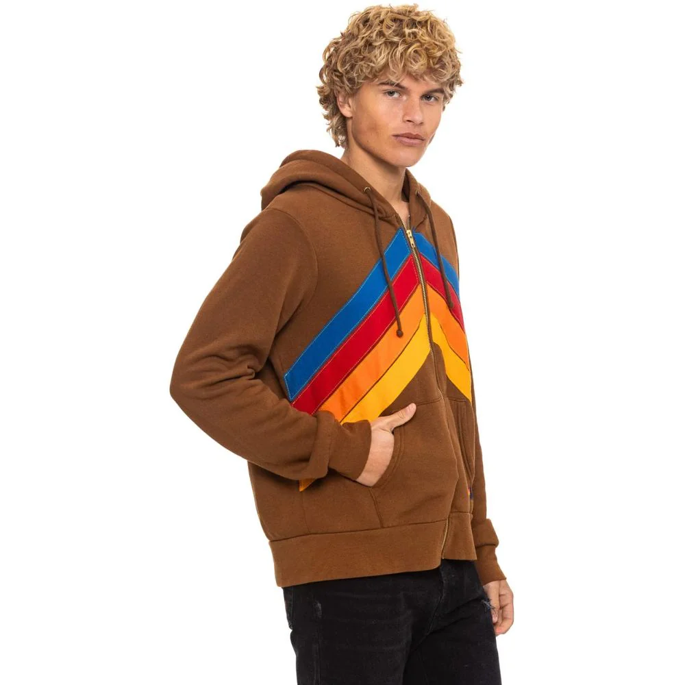 Aviator Nation Mountain Stitch Chevron 4 Zip Hoodie - Image 8
