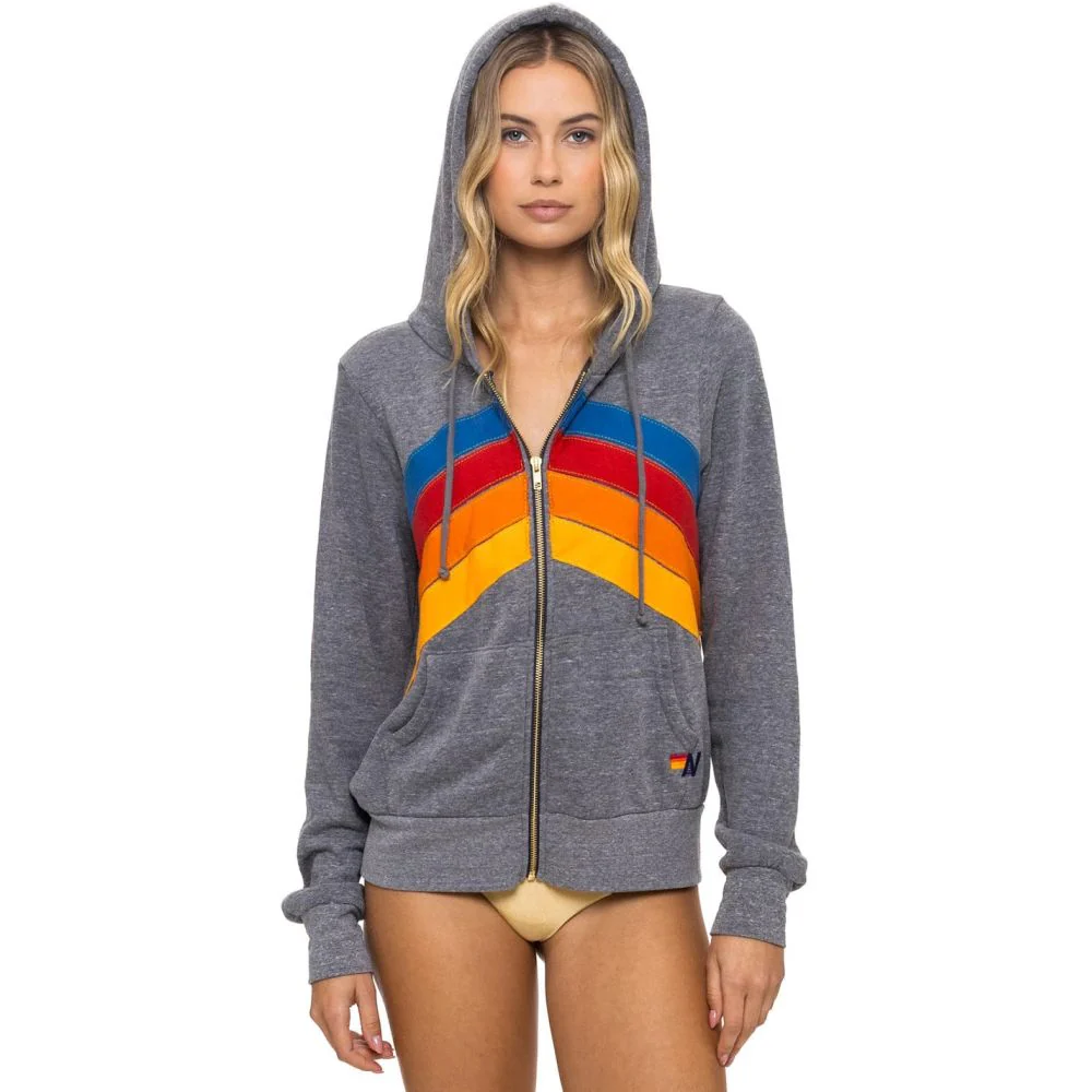 Aviator Nation Mountain Stitch Chevron 4 Zip Hoodie - Image 9