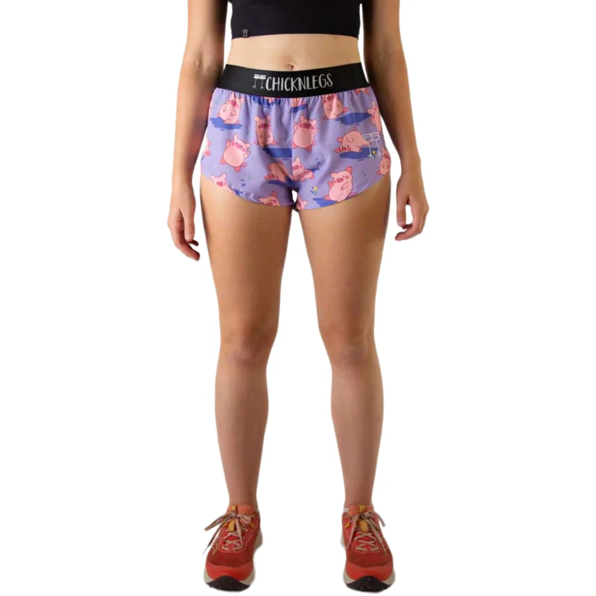 ChicknLegs Women's Piggies Split Shorts 1.5" - Image 2