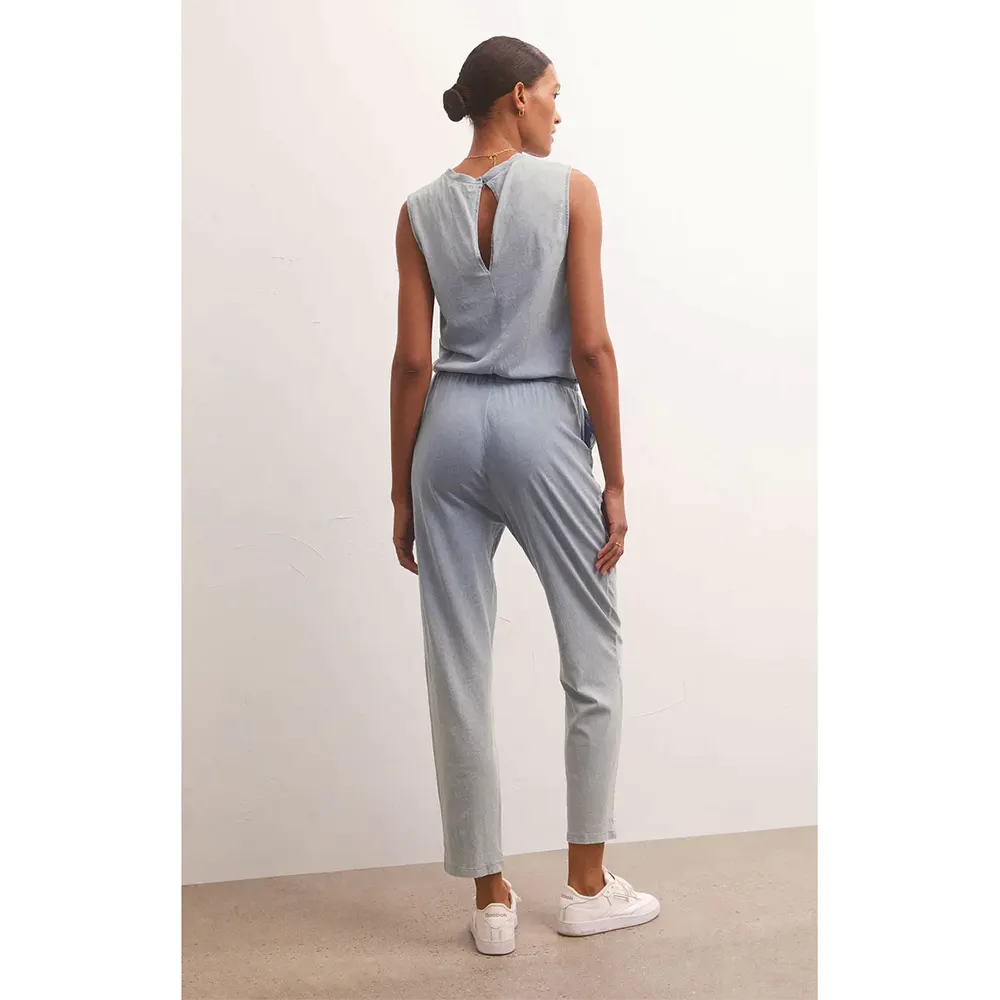 Z Supply Women's Rain Knit Denim Jumpsuit - Image 2