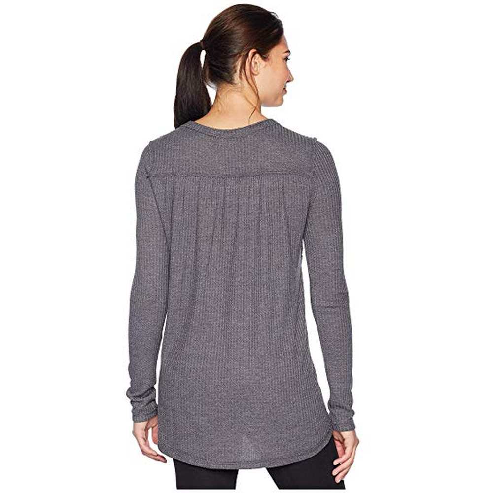 Dylan Women's Rayon Waffle Snap Front Top - Image 3
