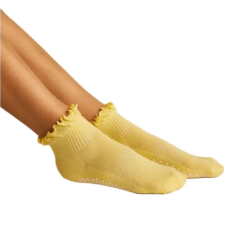 Lucky Honey Women's Ruffle Grip Sock for Pilates - Image 2