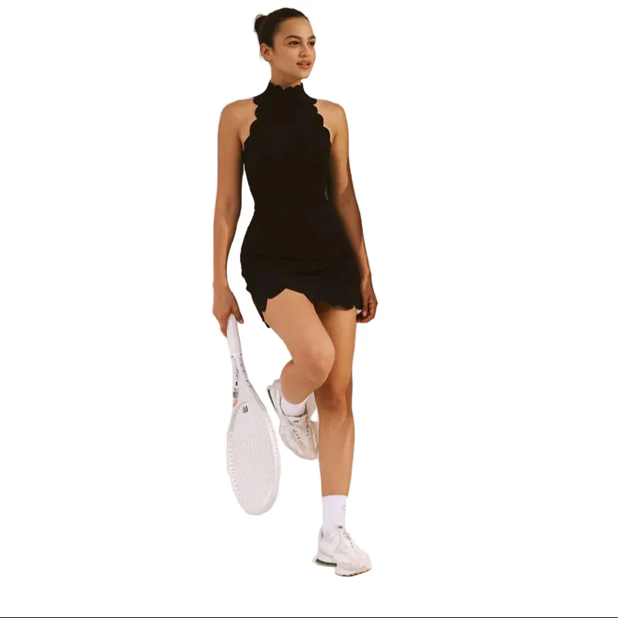 Wiskii Women's Scallop Back Mock Neck Dress - Image 4