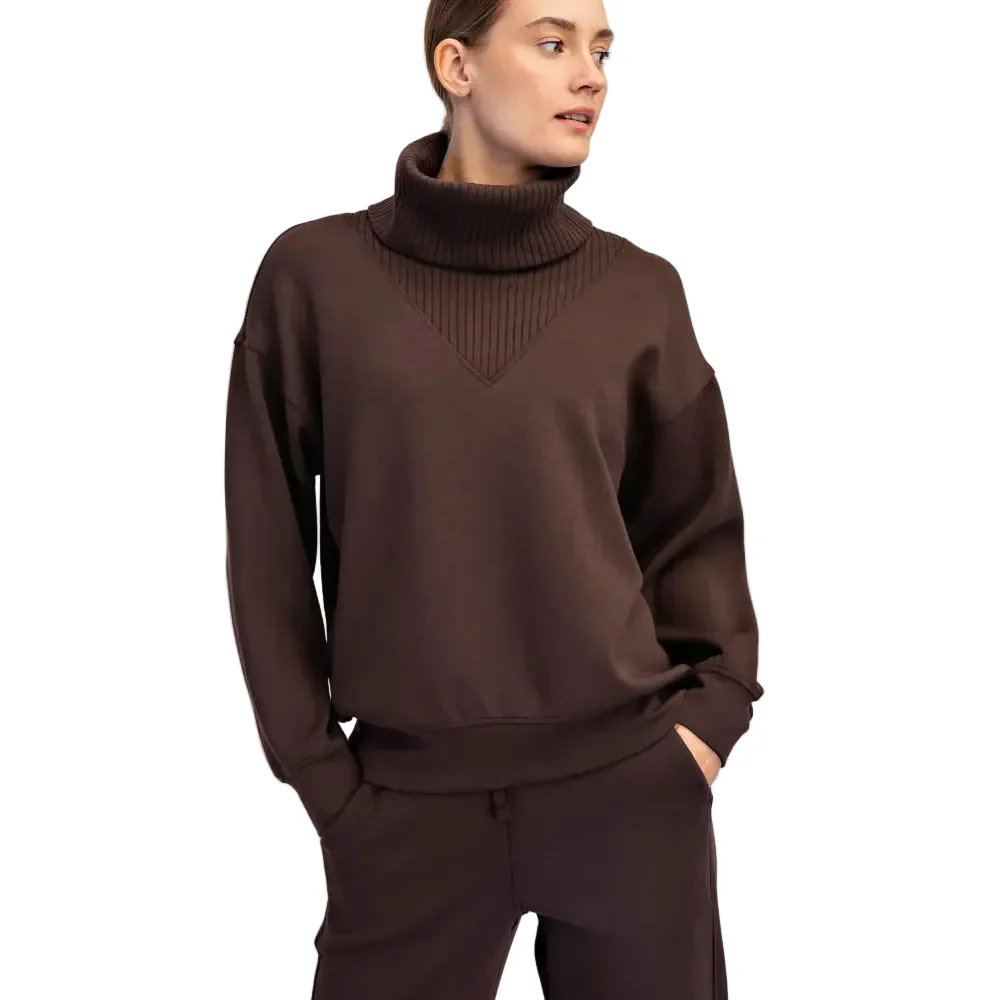 Rae Mode Women's Scuba Luxe V-Turtleneck - Image 13