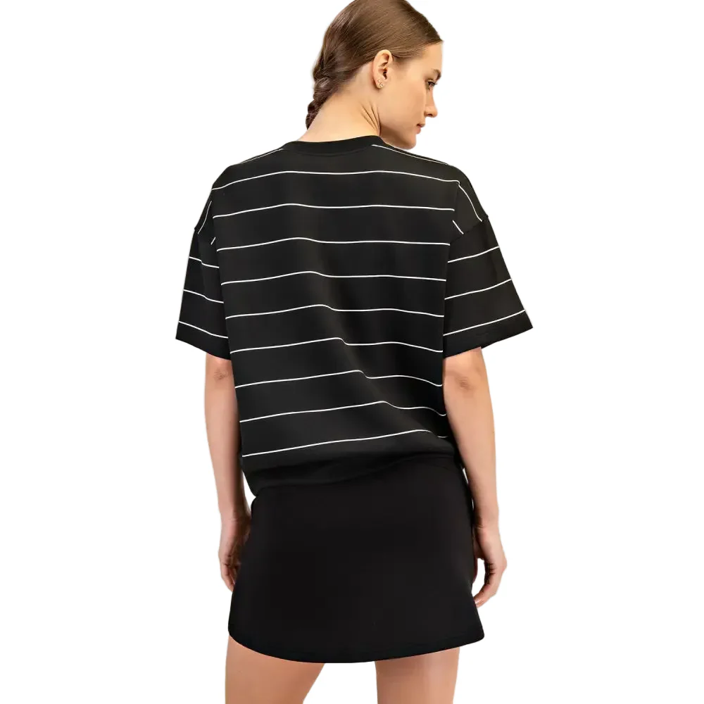 Rae Mode Women's Scuba Stripe Basic Short Sleeve Top - Image 2