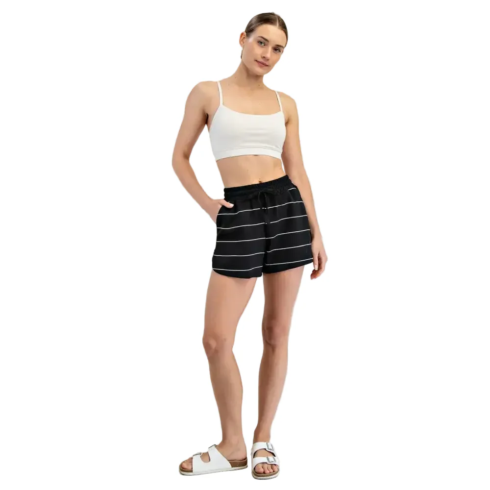 Rae Mode Women's Scuba Stripe Tulip Shorts - Image 2