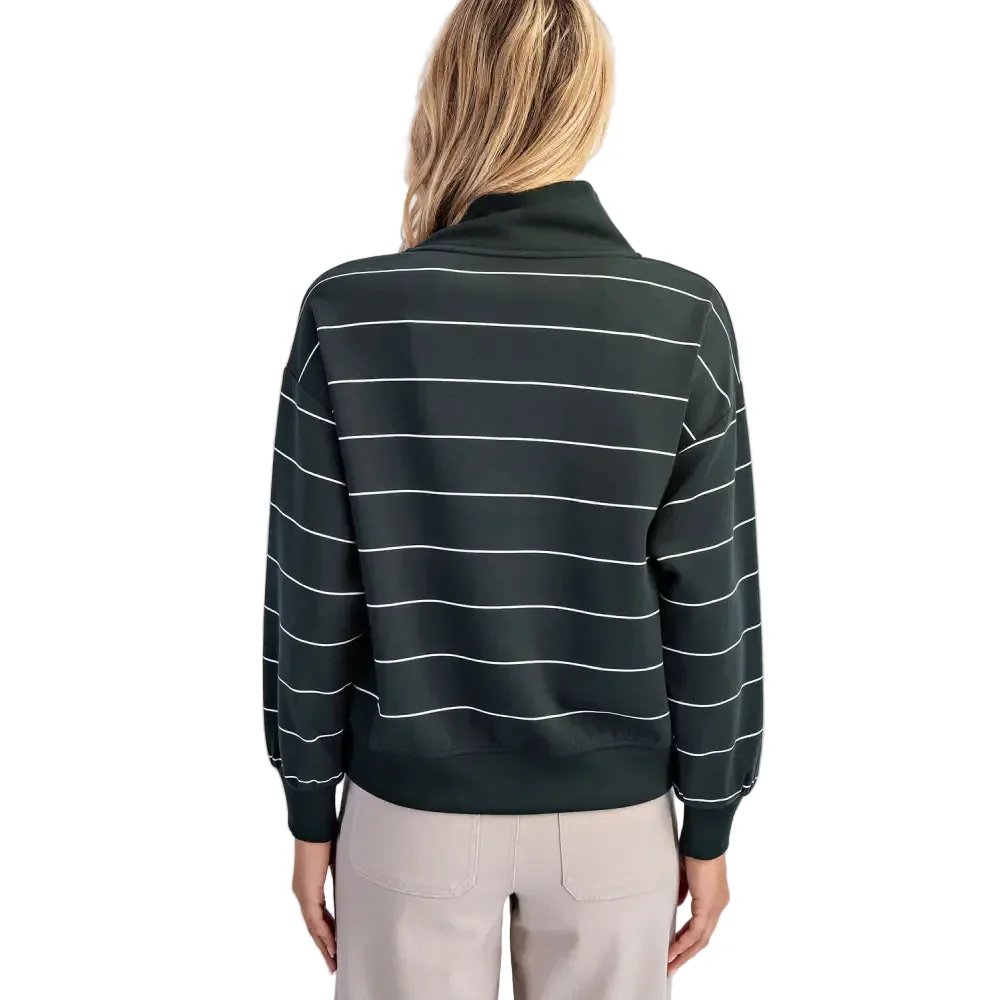 Rae Mode Women's Scuba Stripe V-Neck Pullover - Image 2