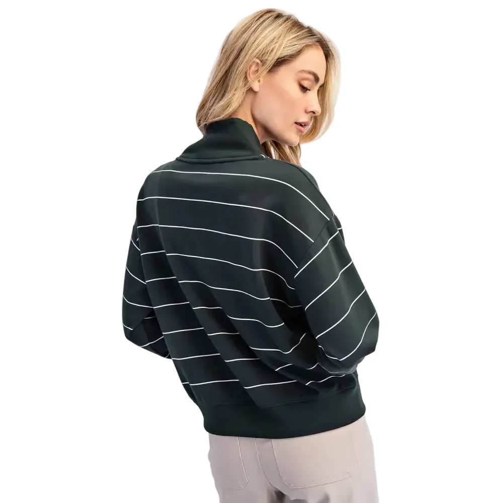 Rae Mode Women's Scuba Stripe V-Neck Pullover - Image 4