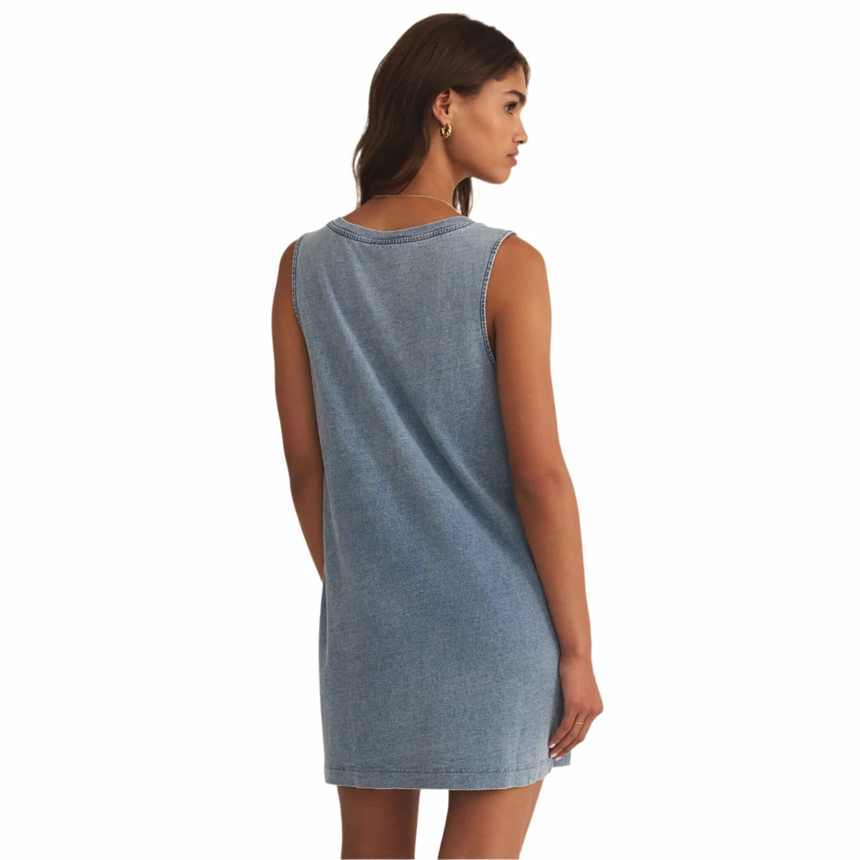 Z Supply Women's Sloane V-Neck Denim Dress - Image 2