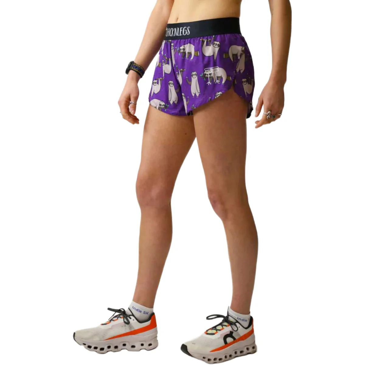 ChicknLegs Women's Sloths Split Shorts 1.5" - Image 4