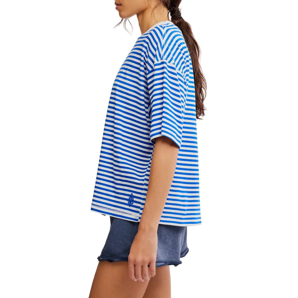 Free People Movement Short Sleeved, Striped Tackle Tee - Image 13