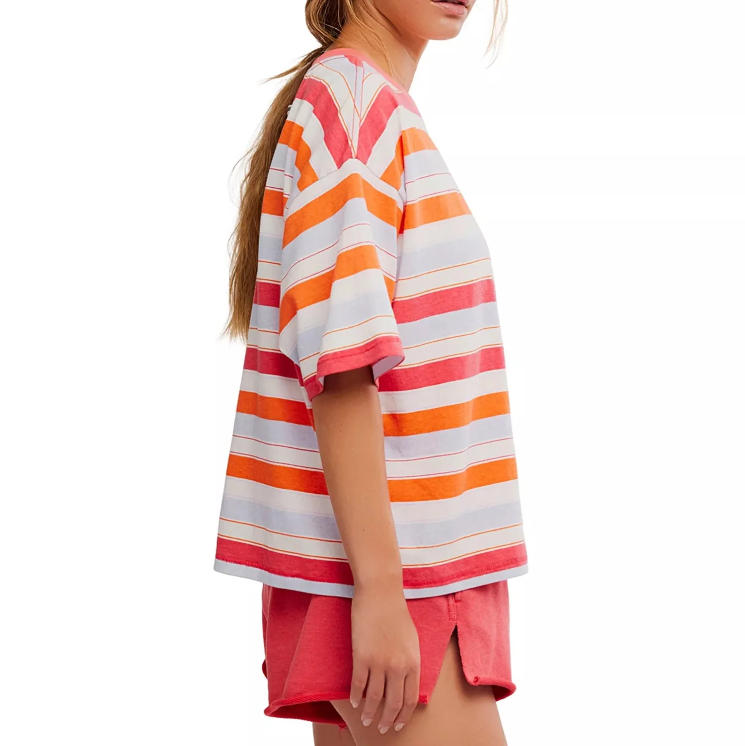 Free People Movement Short Sleeved, Striped Tackle Tee - Image 5