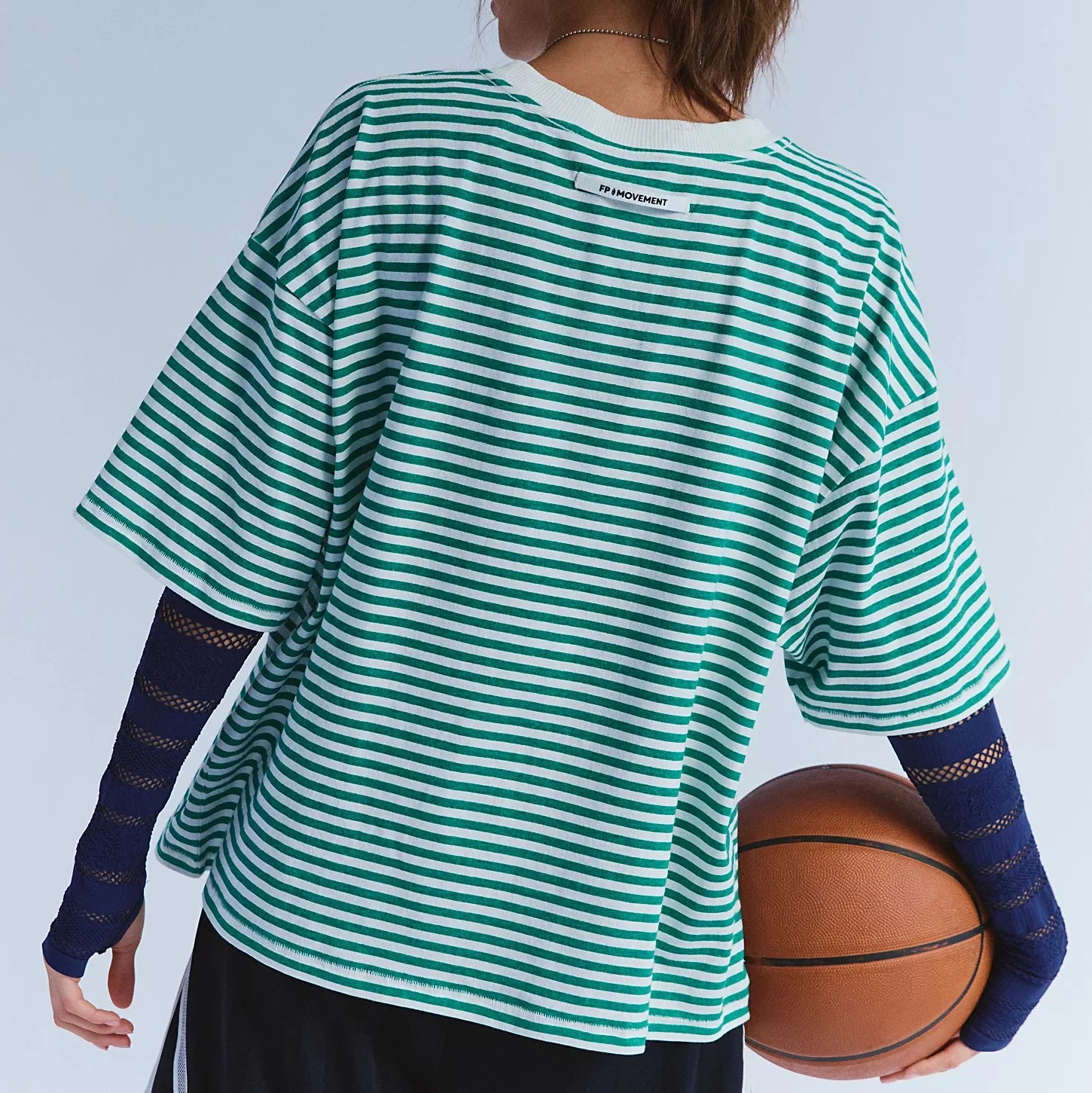 Free People Movement Short Sleeved, Striped Tackle Tee - Image 7