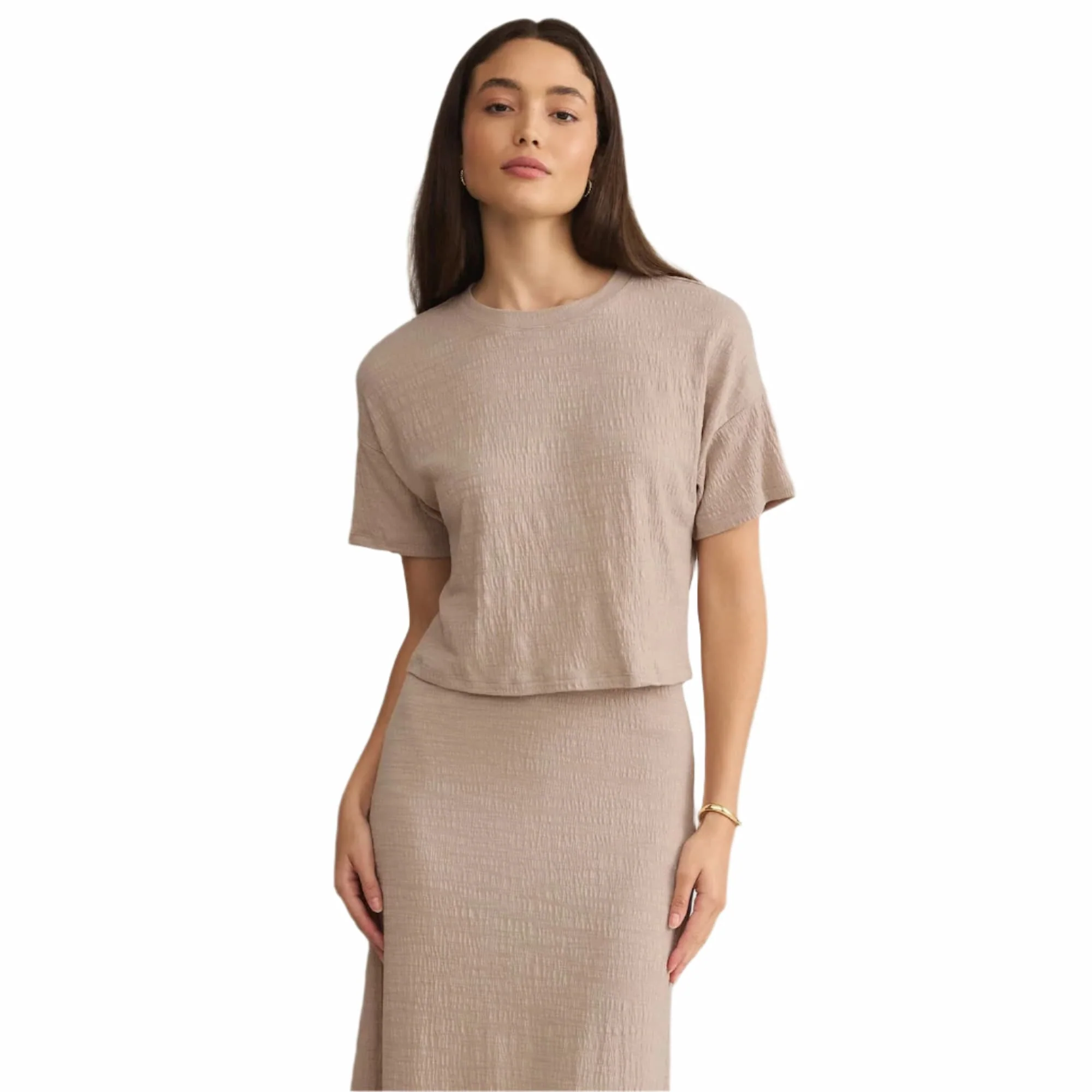 Z Supply Women's Sway Textured Crop Tee - Image 3