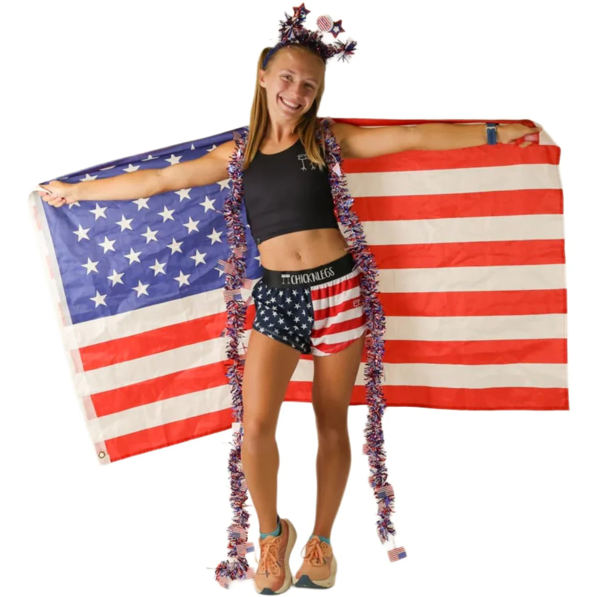 ChicknLegs Women's USA Split Shorts 1.5" - Image 6